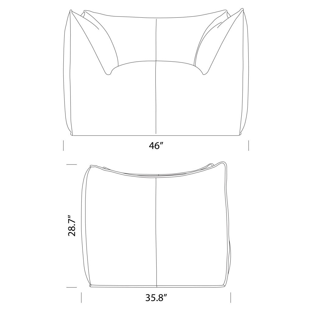 Bambole Lounge Chair Dimensions
