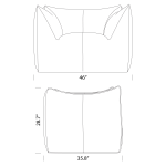 Bambole Lounge Chair Dimensions