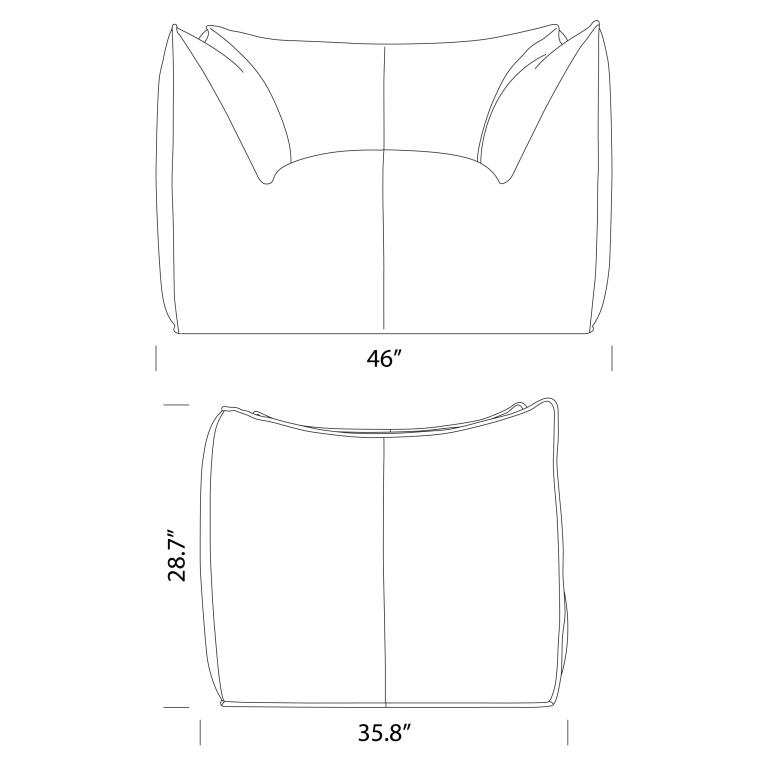 Bambole Lounge Chair Dimensions