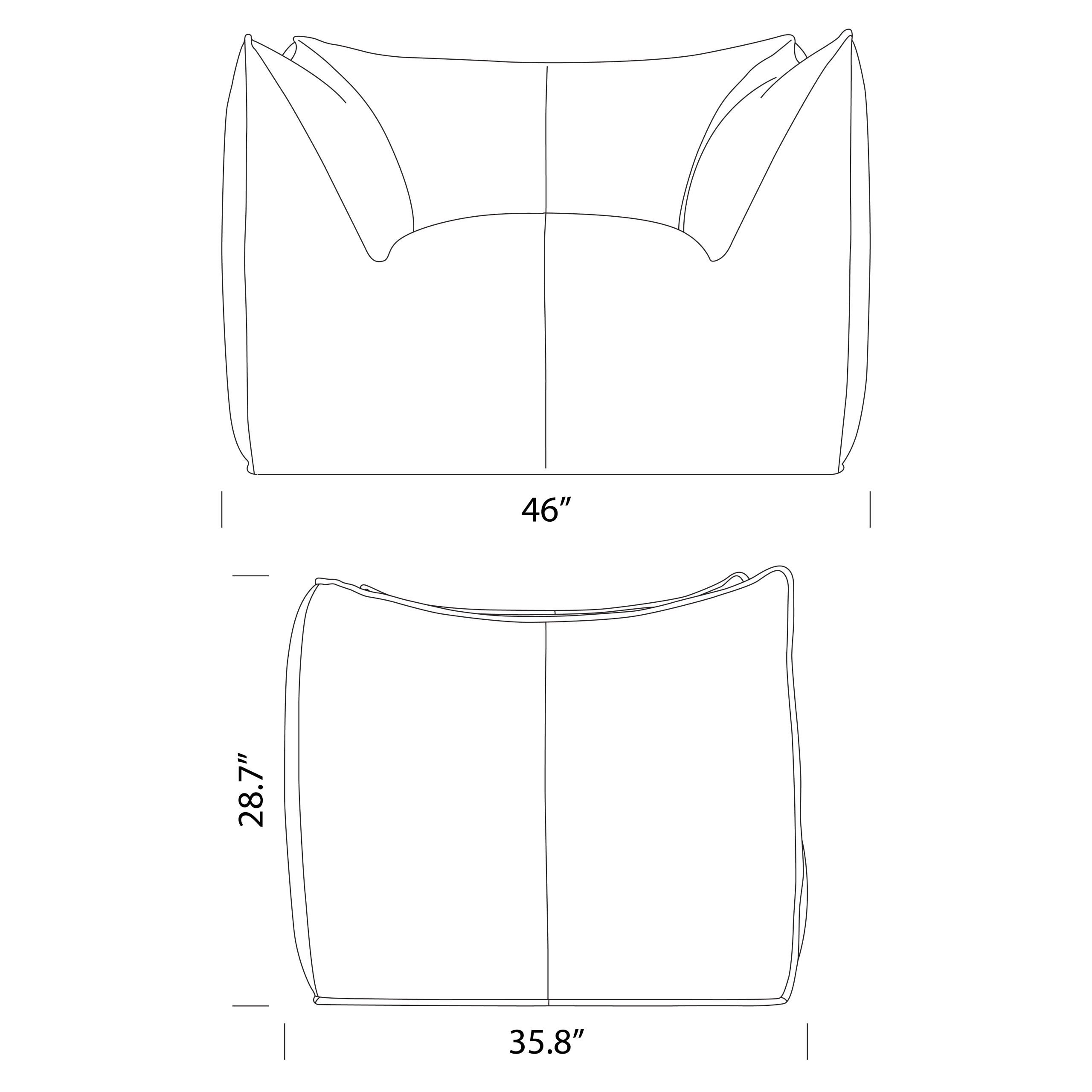 Bambole Lounge Chair Dimensions Bambole Lounge Chair Dimensions