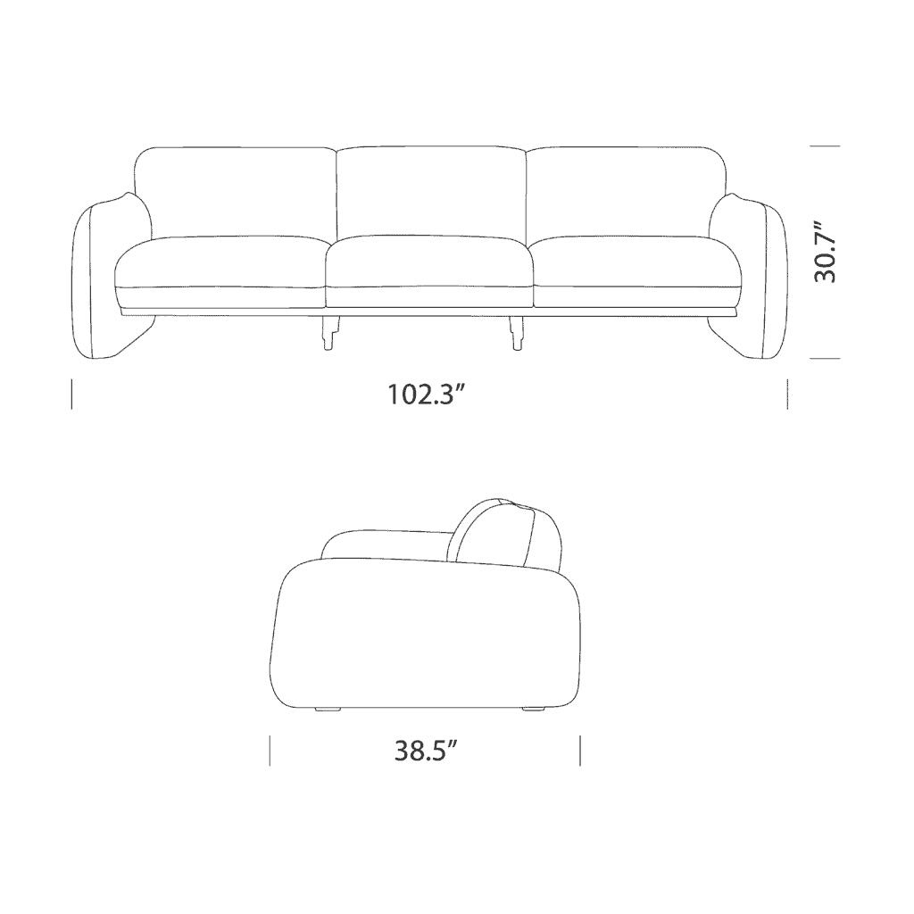 Brigitte Sofa Dimensions