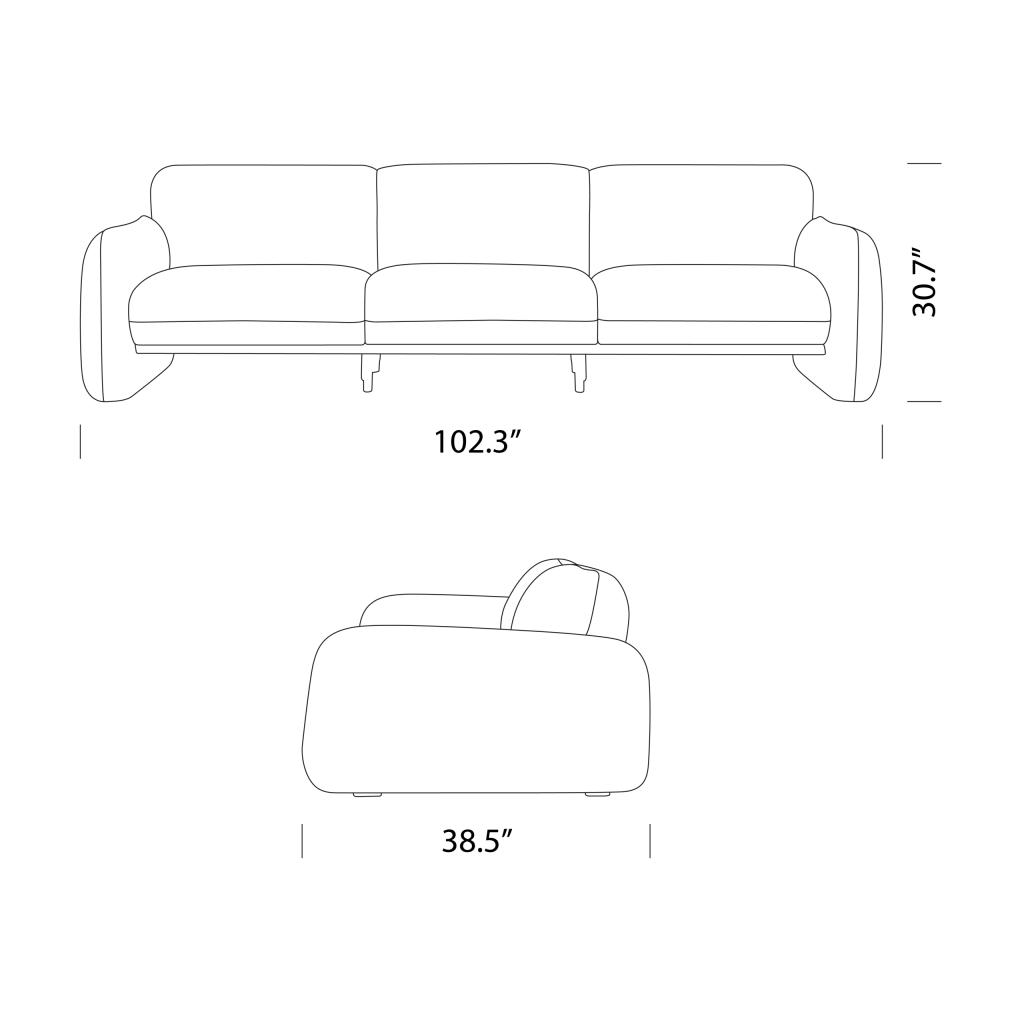 Brigitte Sofa Dimensions
