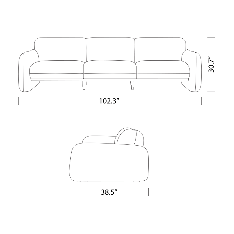 Brigitte Sofa Dimensions