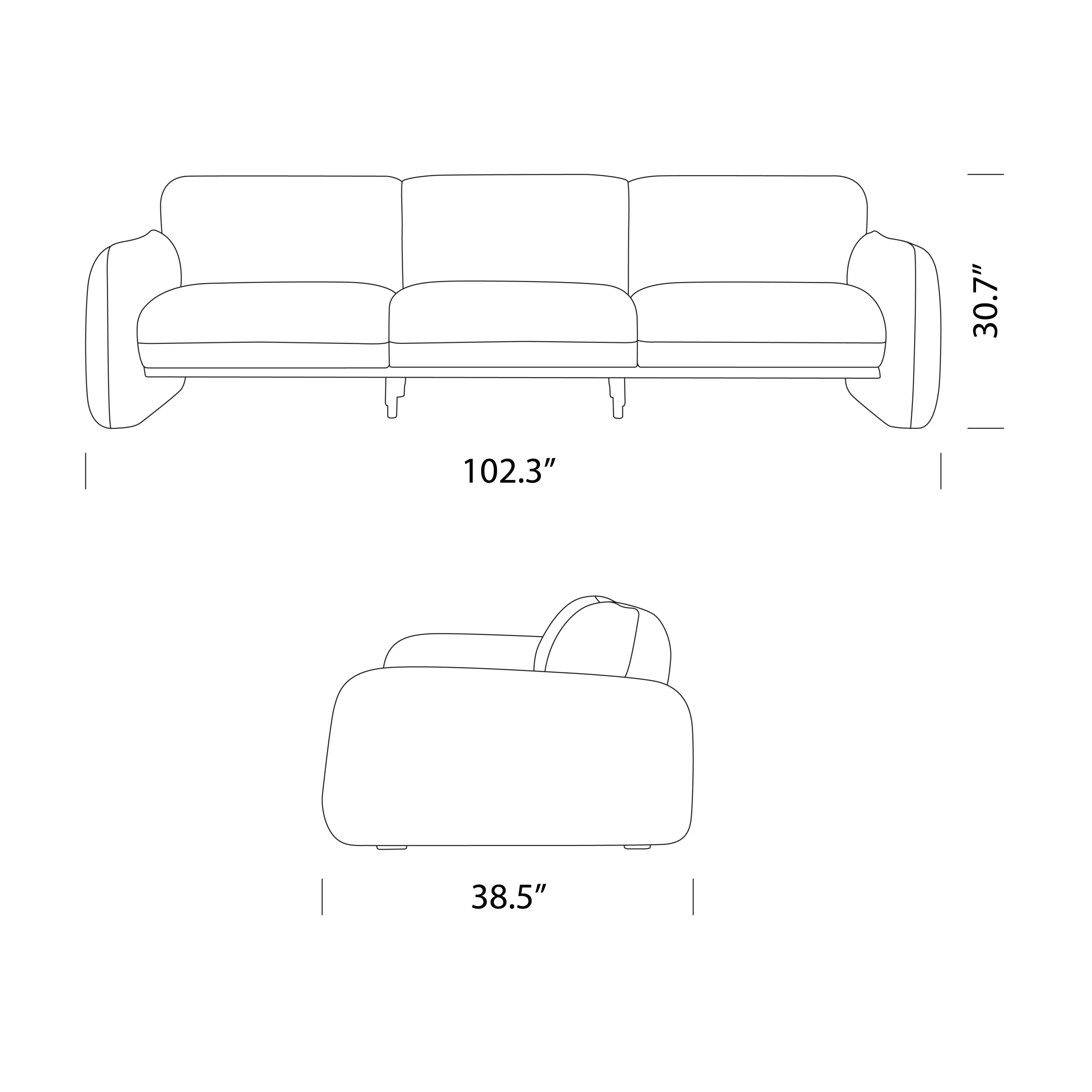 Brigitte Sofa Dimensions