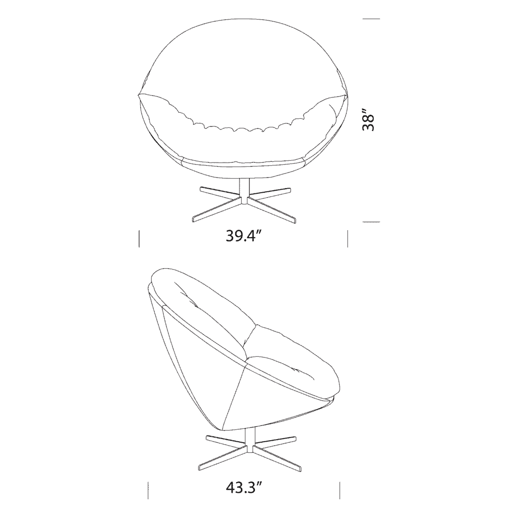 DS 265 Coco Modern Leather Armchair Dimensions