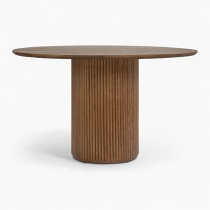Decelle Round Dining Table Walnut 1