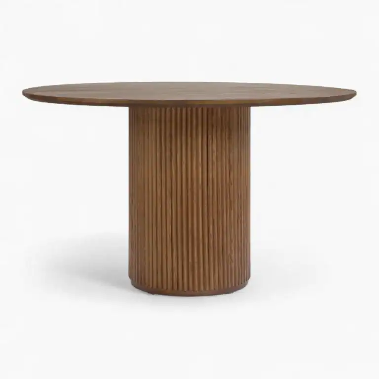 Decelle Round Dining Table Walnut 1