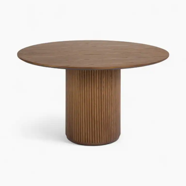 Decelle Round Dining Table Walnut 2