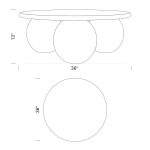 Dimensions Mya Coffee Table Mobile