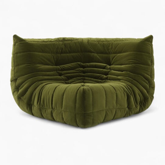 Ducaroy Corner Fabric Green Velvet 1