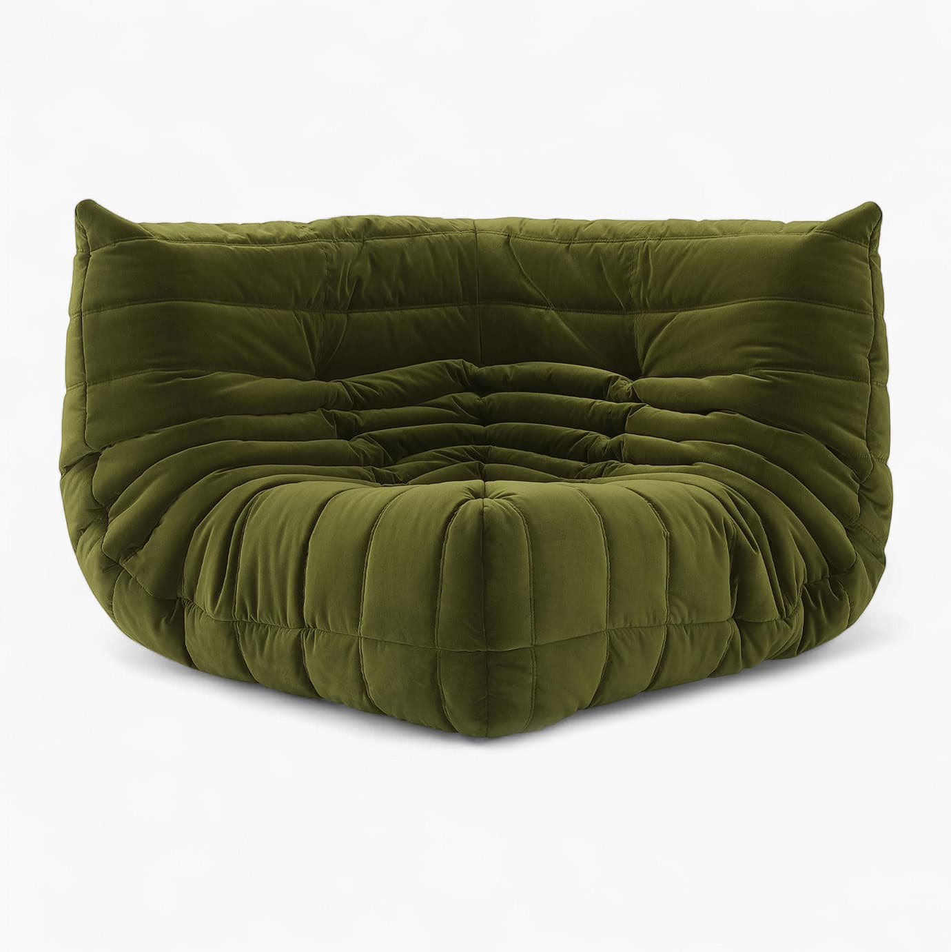 Ducaroy Corner Fabric Green Velvet 1 - Togo