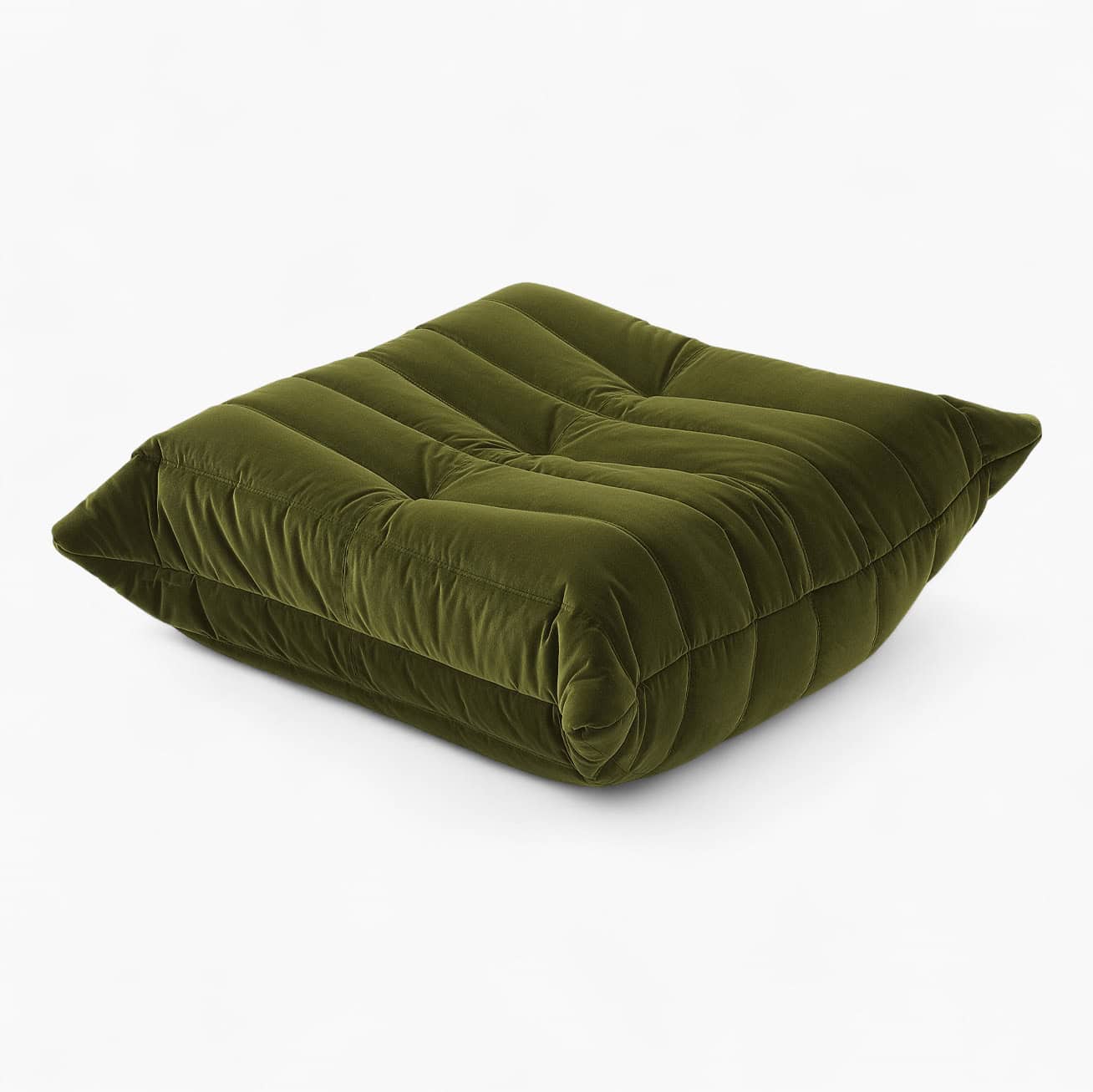 Ducaroy Ottoman Fabric Green Velvet 2