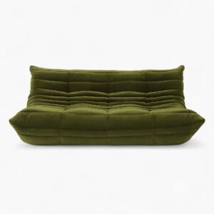 Ducaroy Sofa Fabric Green Velvet 1 - Togo Sofa