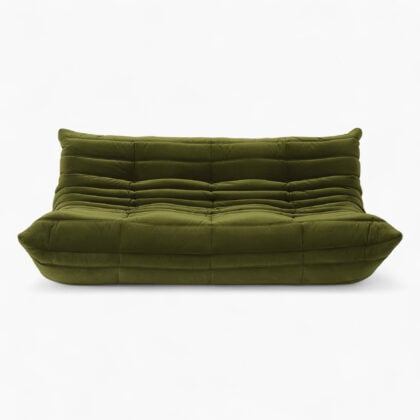 Ducaroy Sofa Fabric Green Velvet 1 - Togo Sofa
