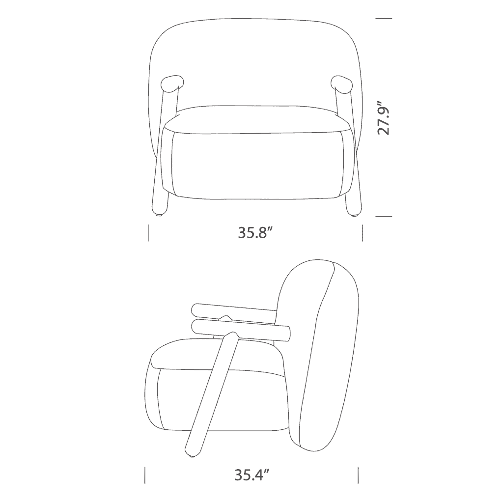 Luna Lounge Chair Dimensions