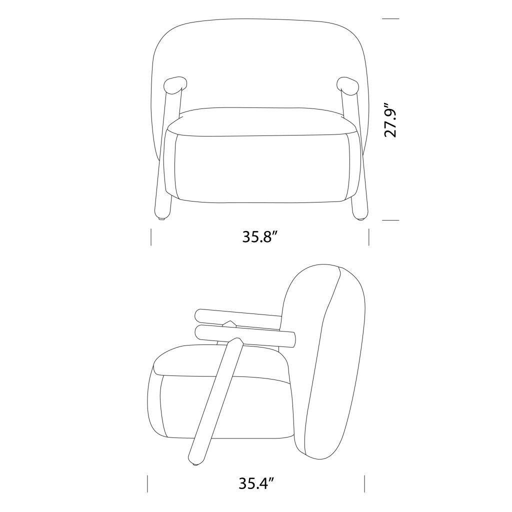 Luna Lounge Chair Dimensions