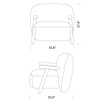 Luna Lounge Chair Dimensions
