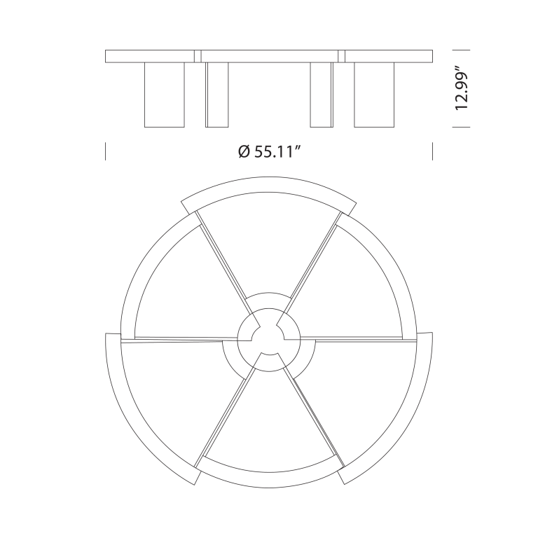 Rio Coffee Table Dimensions