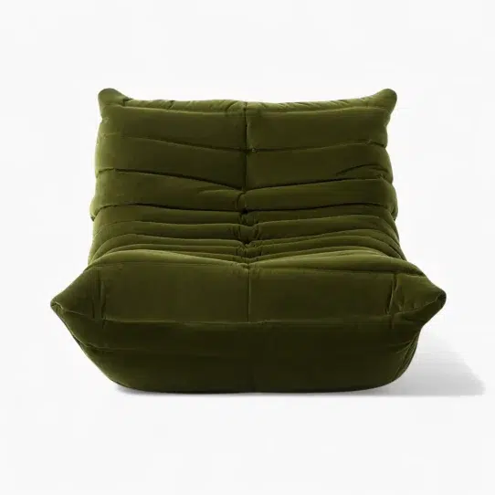 Togo Fireside Fabric Green Velvet 1 1