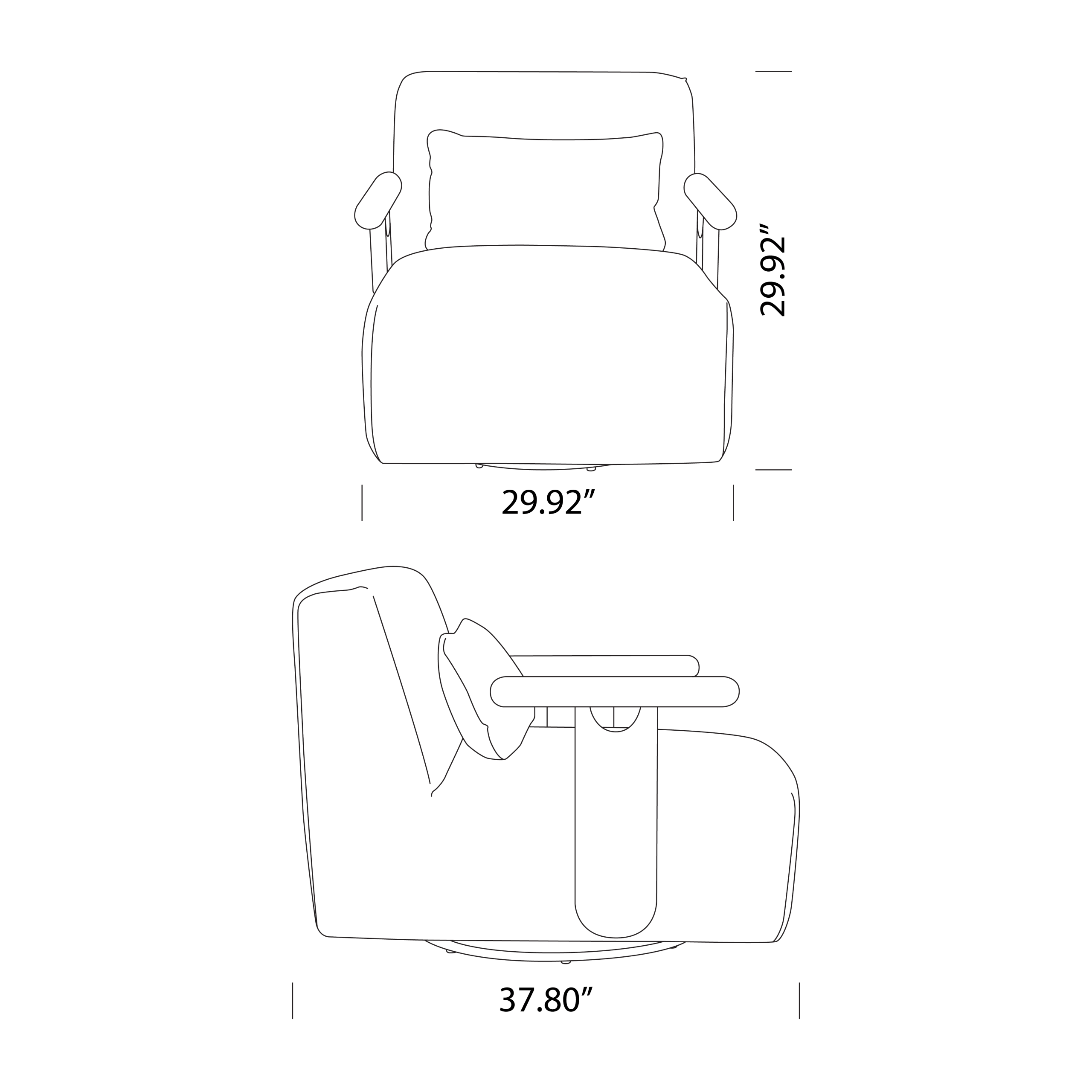 Vera Lounge Chair Dimensions