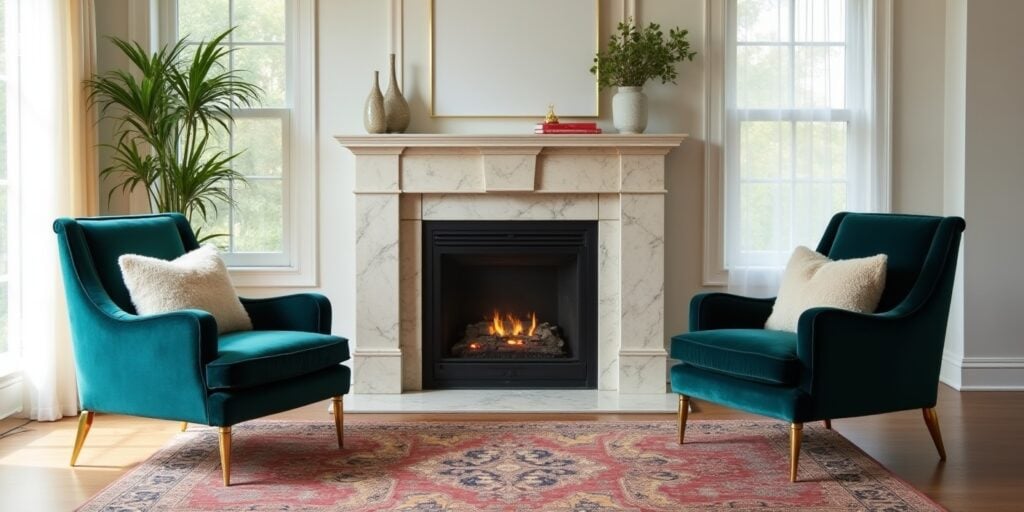 freepik the style is candid image photography with natural 89118 | Sohnne® Accent chair decor ideas showing one or two chairs arranged for symmetry and everyday comfort.