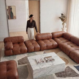 Camaleonda Sofa - Brown Leather (17) - Mario Bellini