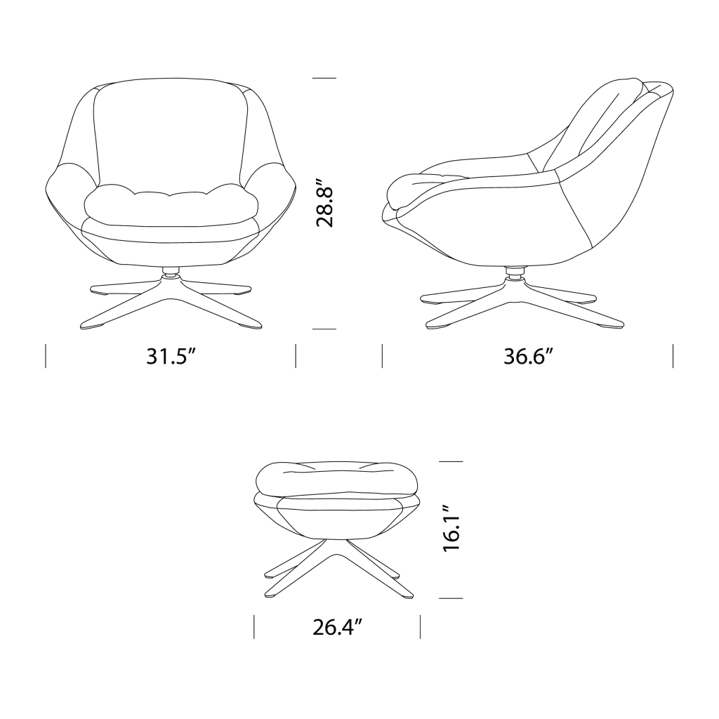 Kendall Armchair with Ottoman