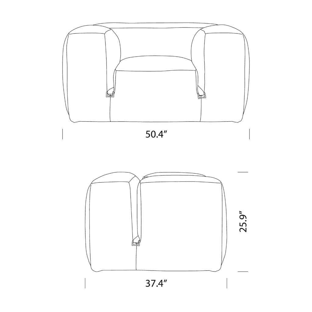 Le Mura Armchair Dimensions - Le Mura Sofa