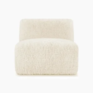 Yeti Sheepskin Armless Chaise 1 - Yeti Sheepskin Armchair and Ottoman