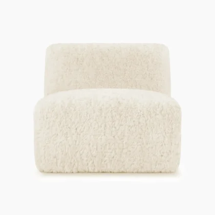 Yeti Sheepskin Armless Chaise 1 - Yeti Sheepskin Armchair and Ottoman