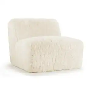Yeti Sheepskin Armless Chaise 2 - Yeti Sheepskin Armchair and Ottoman