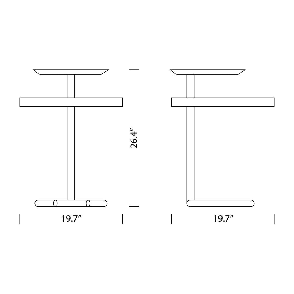 Acute Side Table Dimensions
