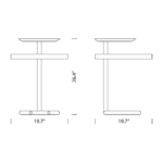 Acute Side Table Dimensions Acute Side Table Dimensions