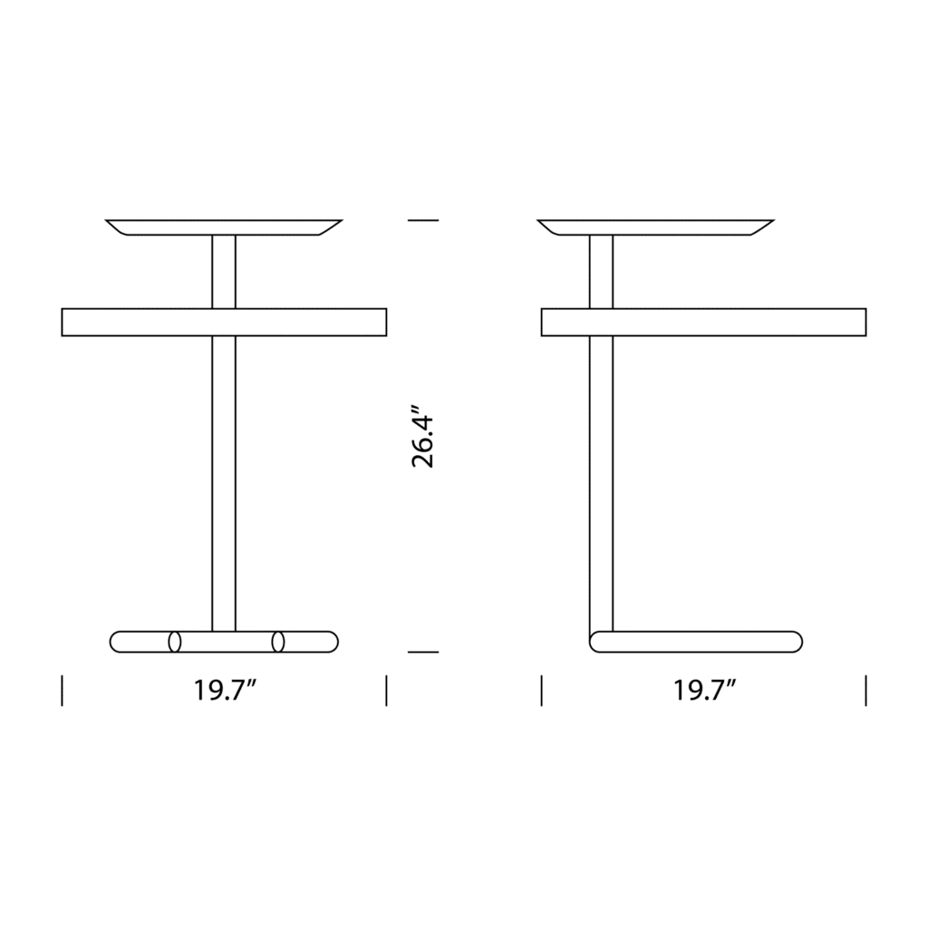 Acute Side Table Dimensions