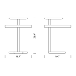 Acute Side Table Dimensions Acute Side Table Dimensions