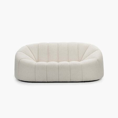 Alpha 2 Seater Sofa - White Bouclé (1)