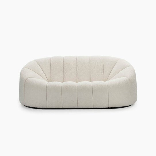 Alpha 2 Seater Sofa - White Bouclé (1)