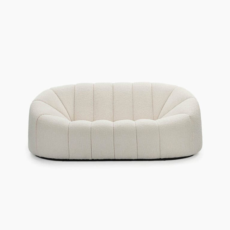 Alpha 2 Seater Sofa - White Bouclé (1)