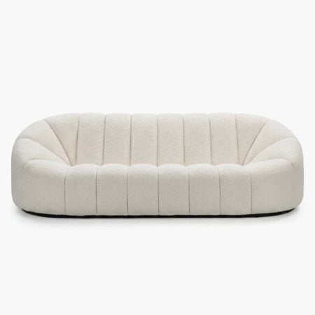Alpha 3 Seater Sofa - White Bouclé (1)