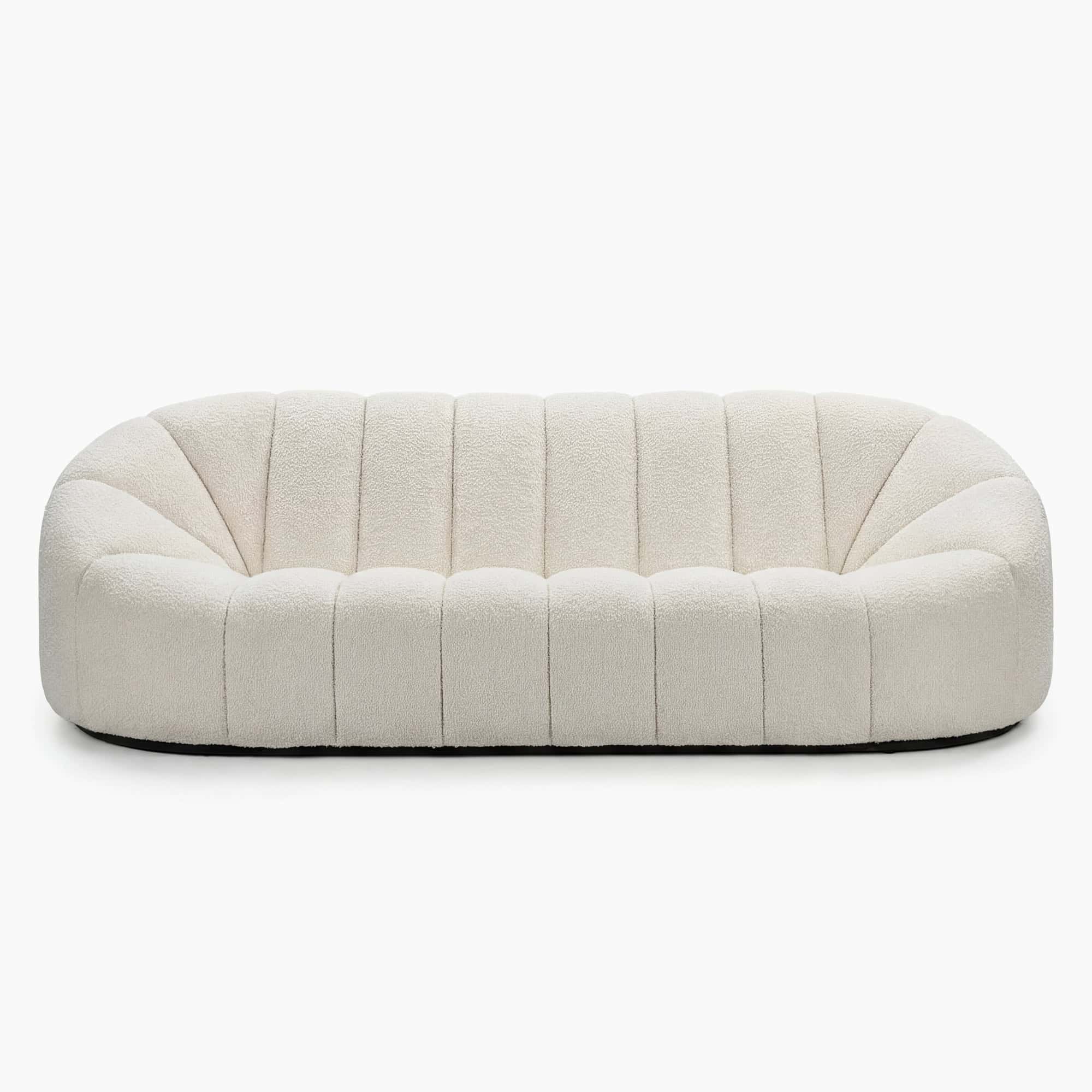Alpha 3 Seater Sofa - White Bouclé (1)