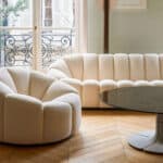 Alpha 3 Seater Sofa - White Bouclé (11) Alpha 3 Seater Sofa - White Bouclé (11)