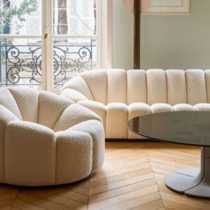 Alpha 3 Seater Sofa - White Bouclé (11)