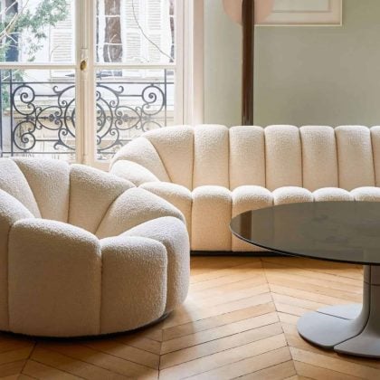 Alpha 3 Seater Sofa - White Bouclé (11)