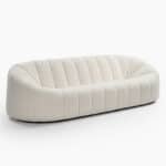 Alpha 3 Seater Sofa - White Bouclé (2) Alpha 3 Seater Sofa - White Bouclé (2)