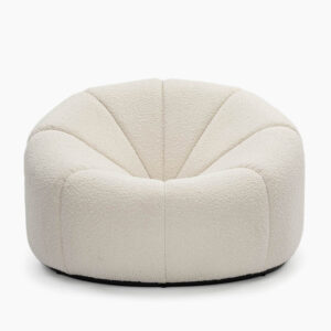 Alpha Club Armchair - White Bouclé (1)