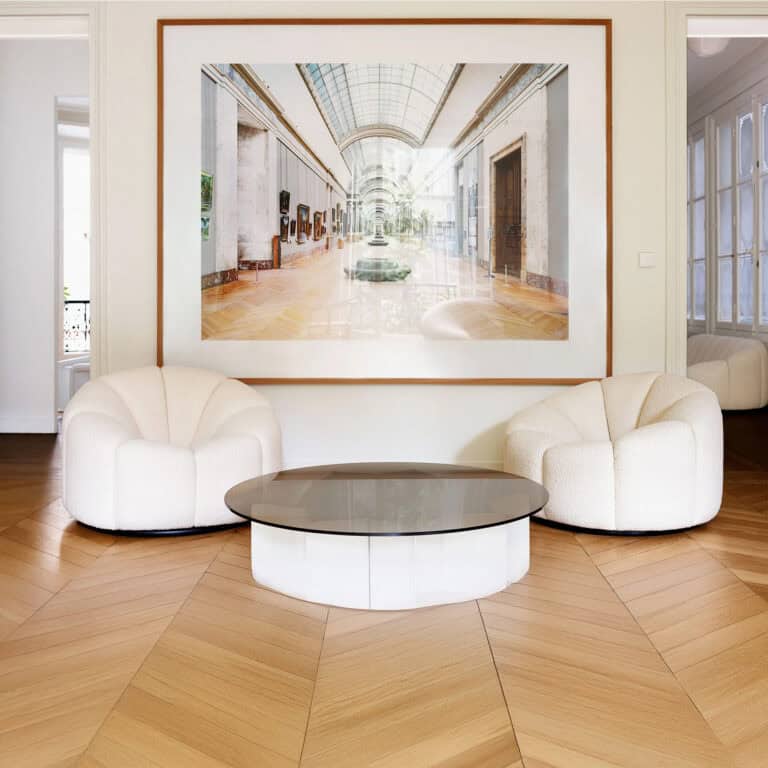 Alpha Club Armchair - White Bouclé (11)