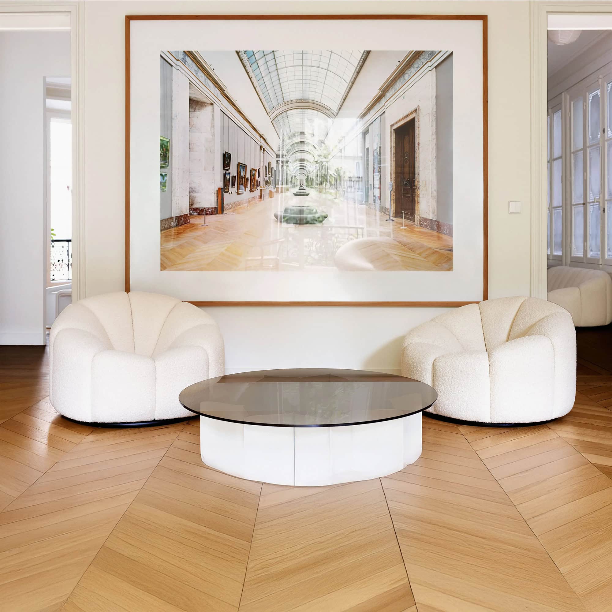 Alpha Club Armchair - White Bouclé (11)