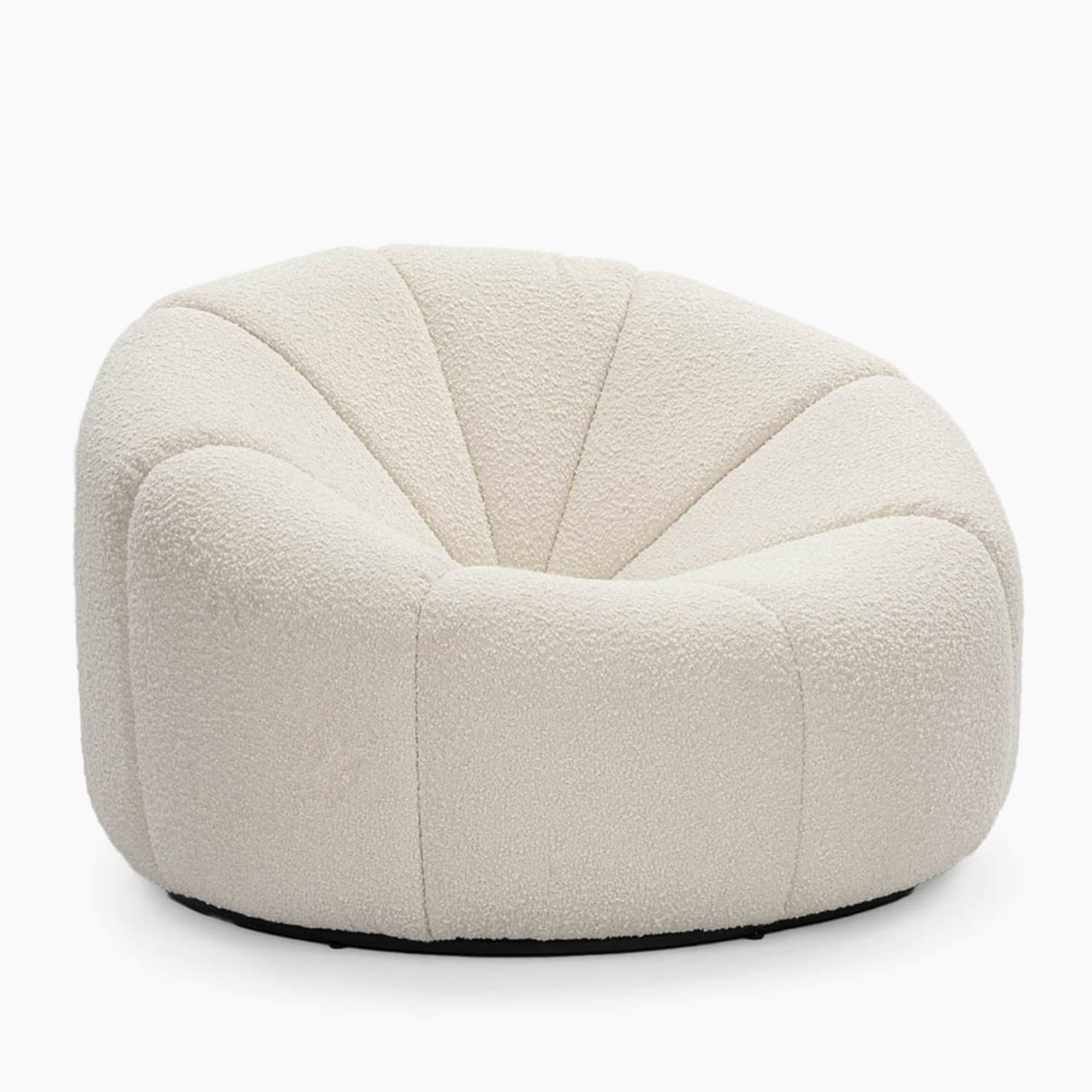 Alpha Club Armchair - White Bouclé (2)