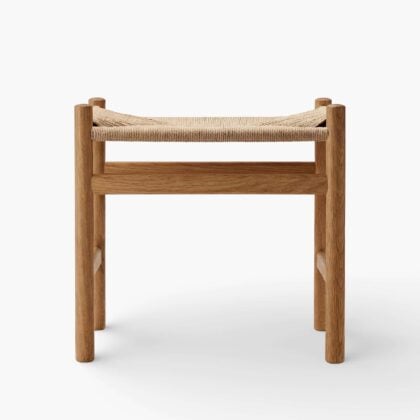 CH53 Footstool - Oak Lacquer (1)