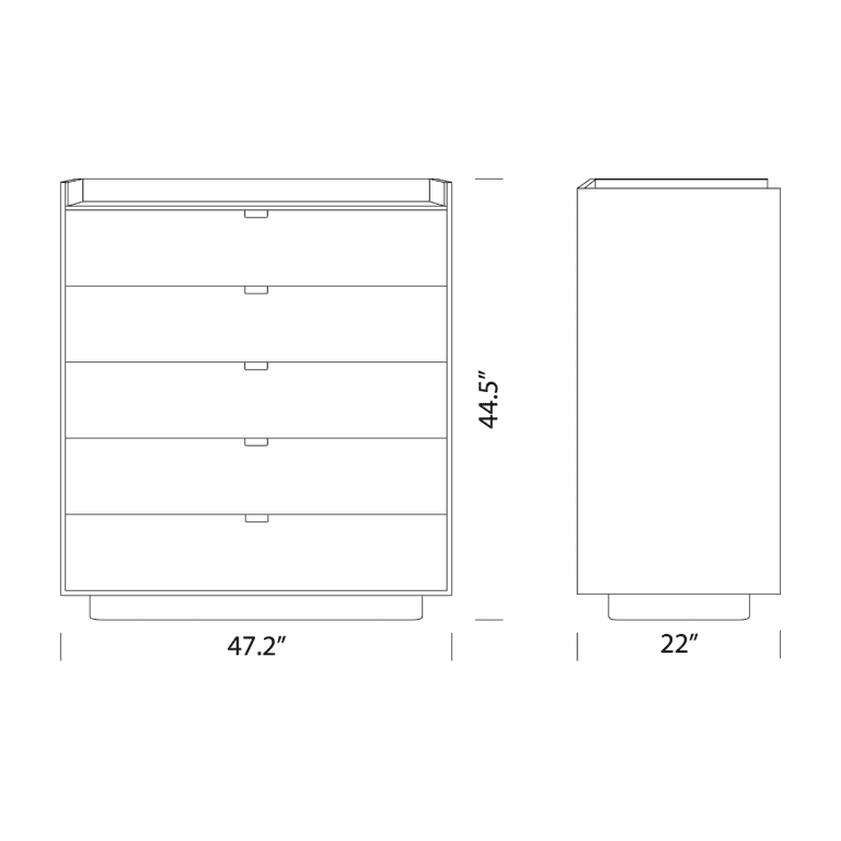 Darren Nightstands Dimensions